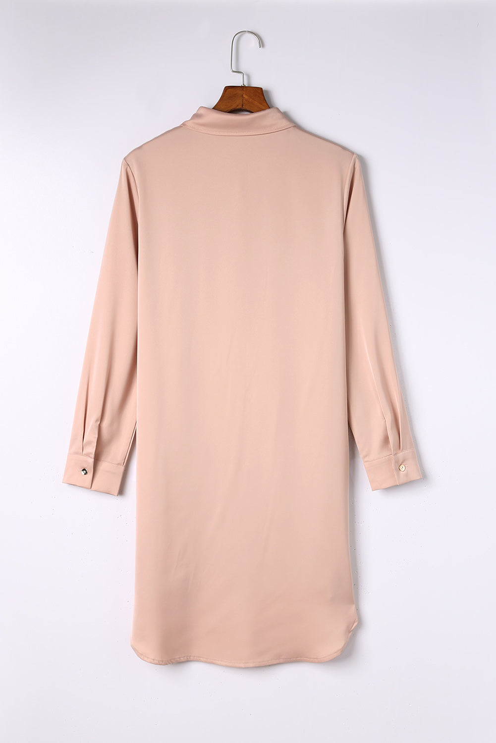 “The Truth” Sequin Button Front High-Low Shirt Dress