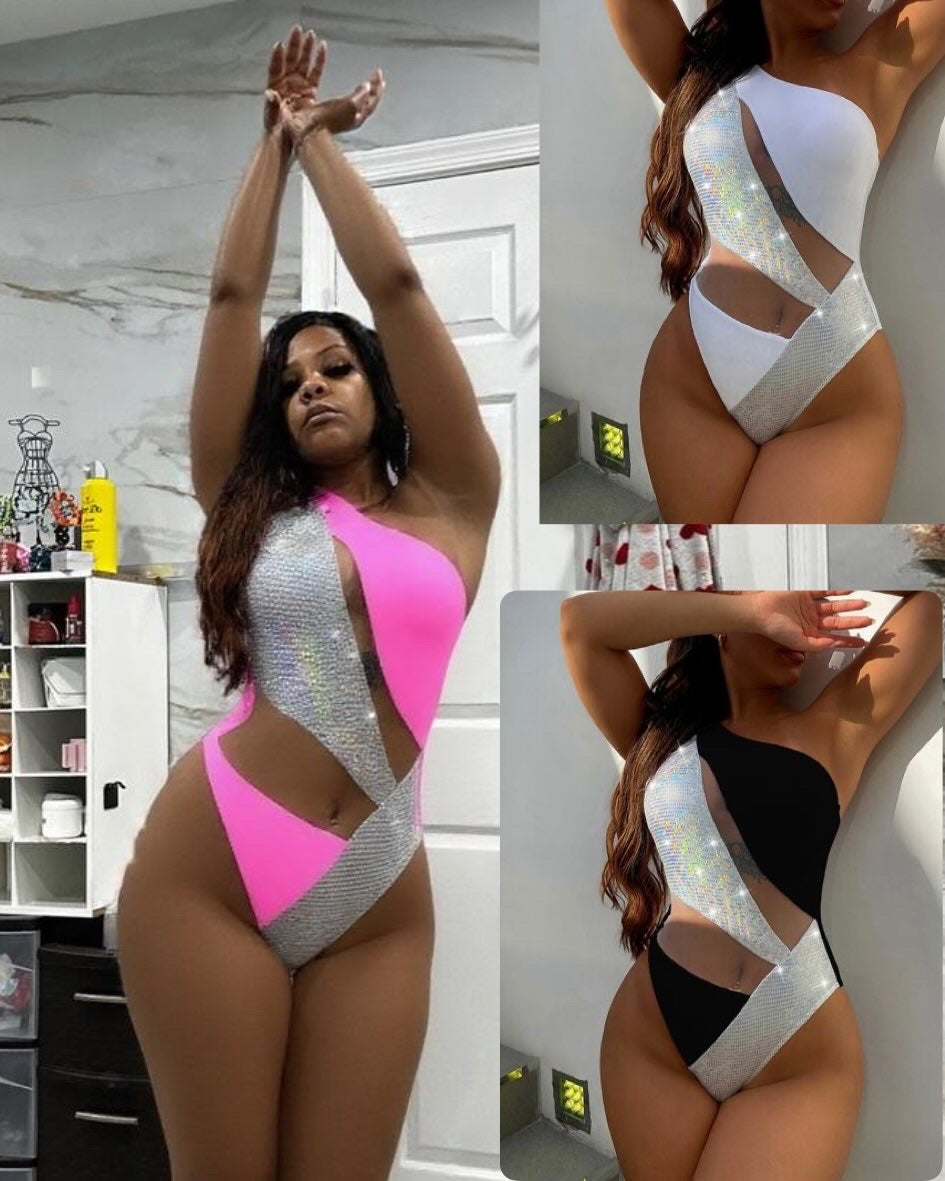 “The Clock It” Panel One-Piece Swimsuit