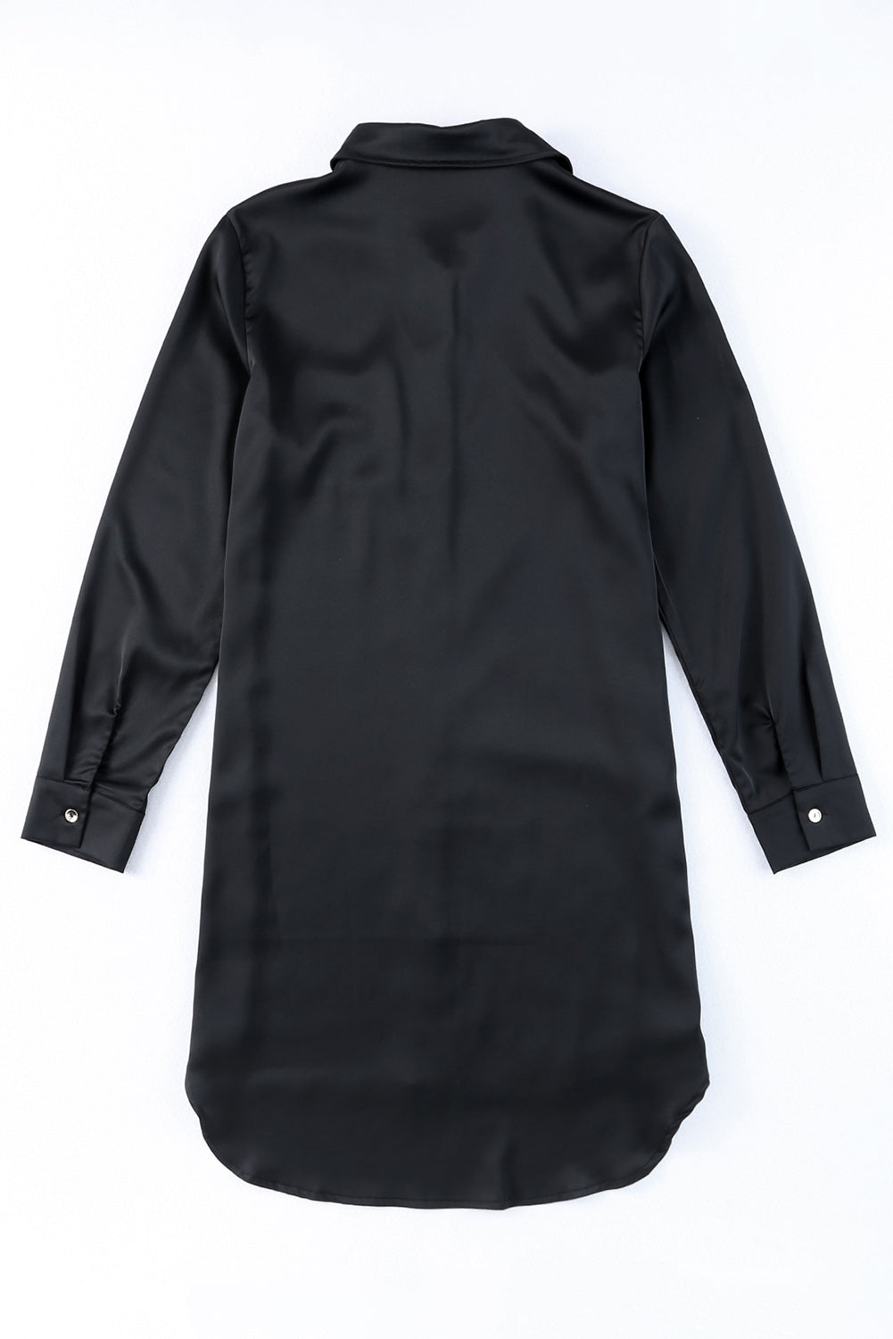 “The Truth” Sequin Button Front High-Low Shirt Dress