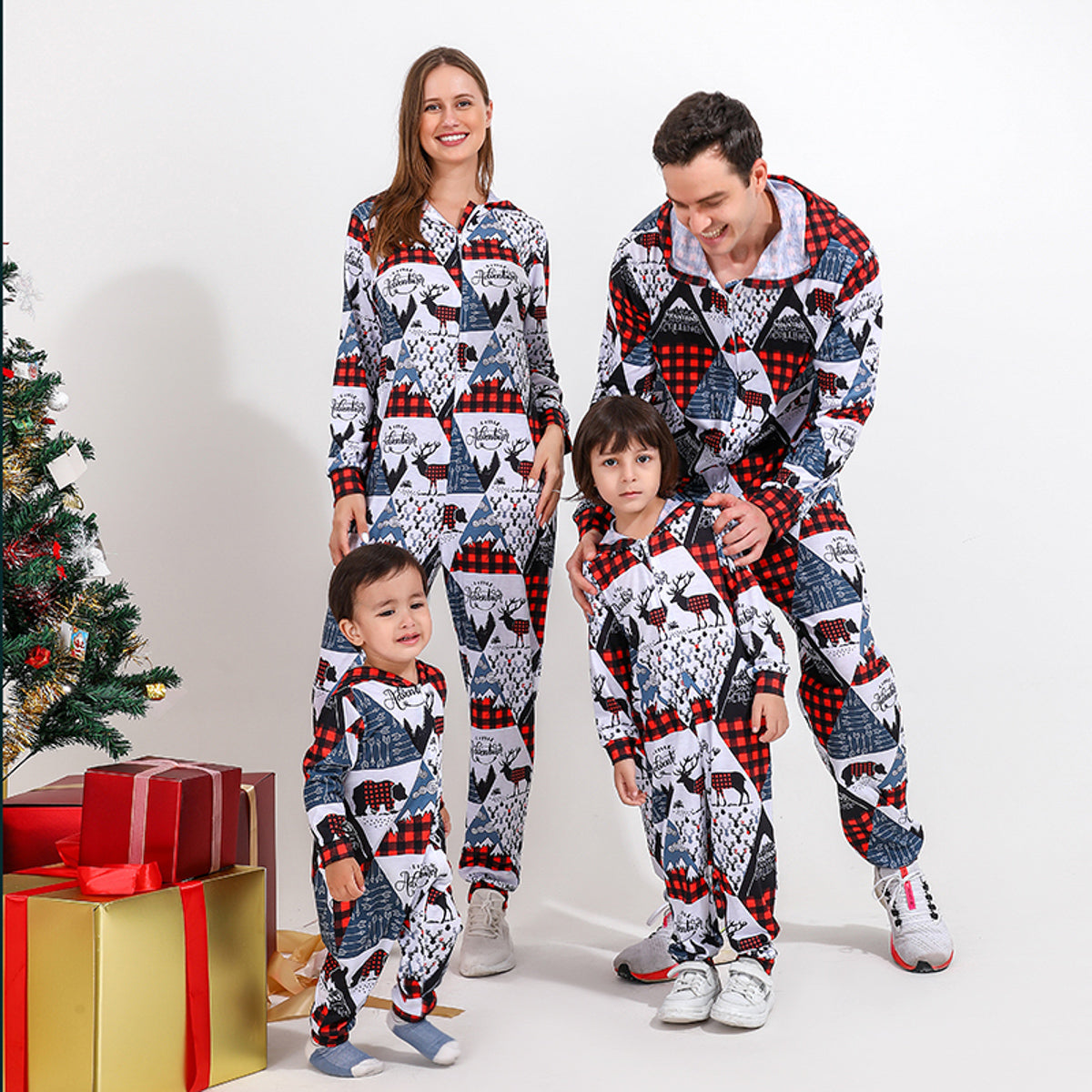 “The Wintry” Men Printed Hooded Jumpsuit