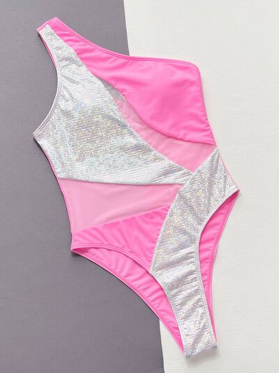 “The Clock It” Panel One-Piece Swimsuit