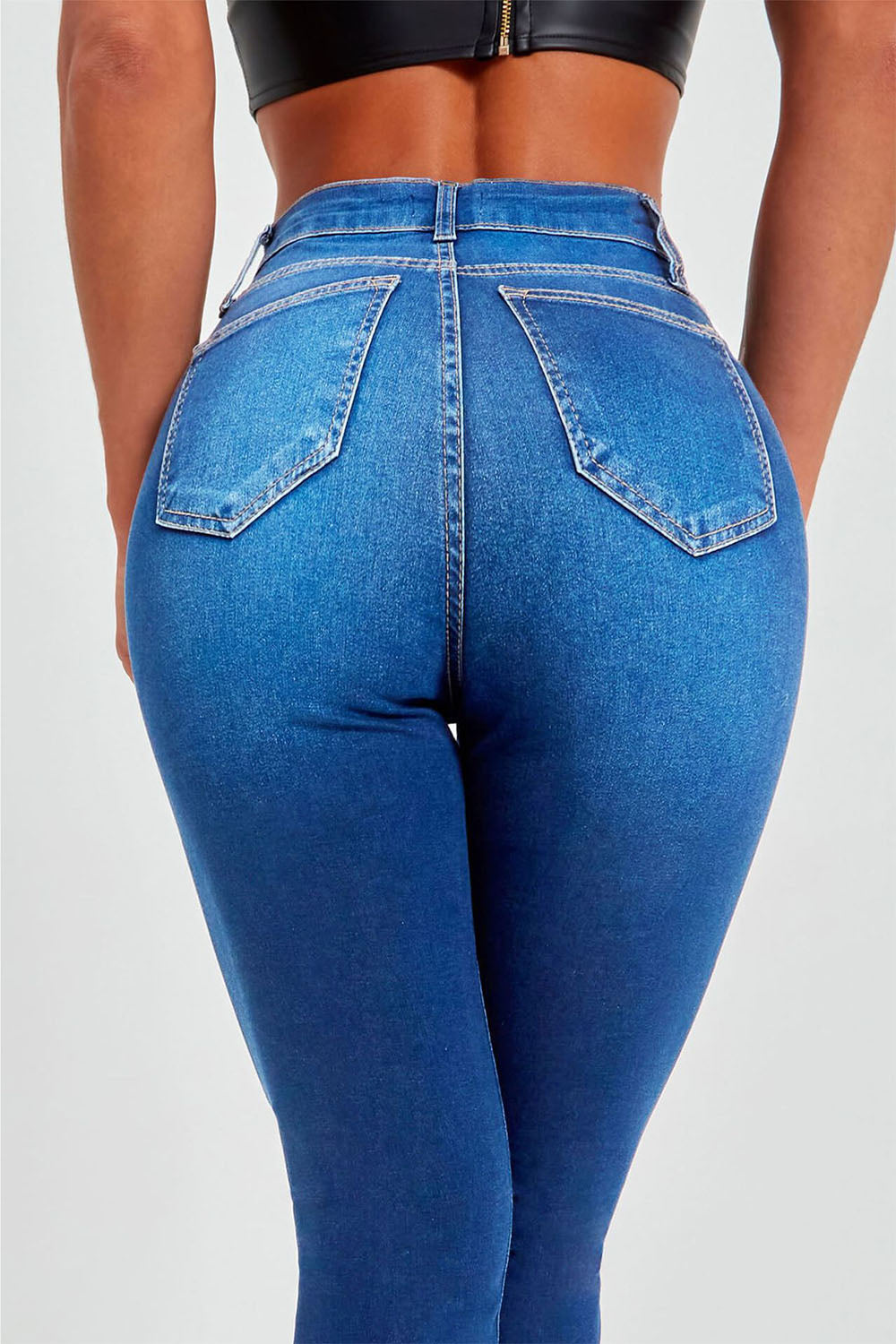 “The Neshia” Buttoned Skinny Jeans