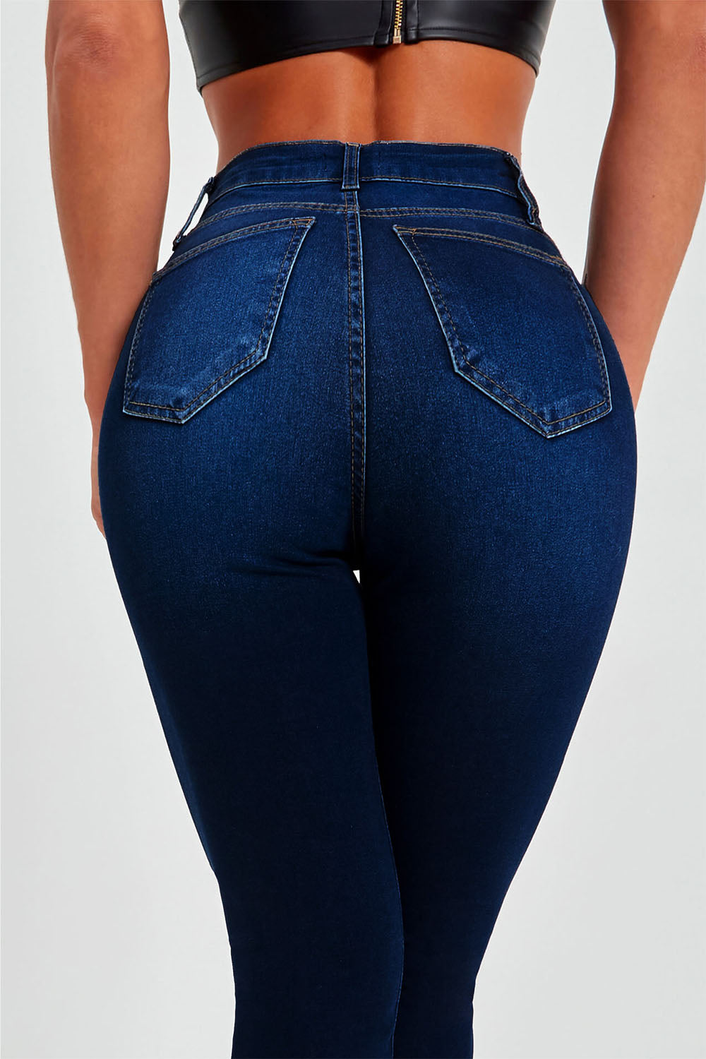 “The Neshia” Buttoned Skinny Jeans