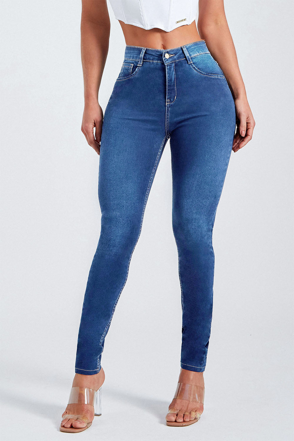 “The Neshia” Buttoned Skinny Jeans