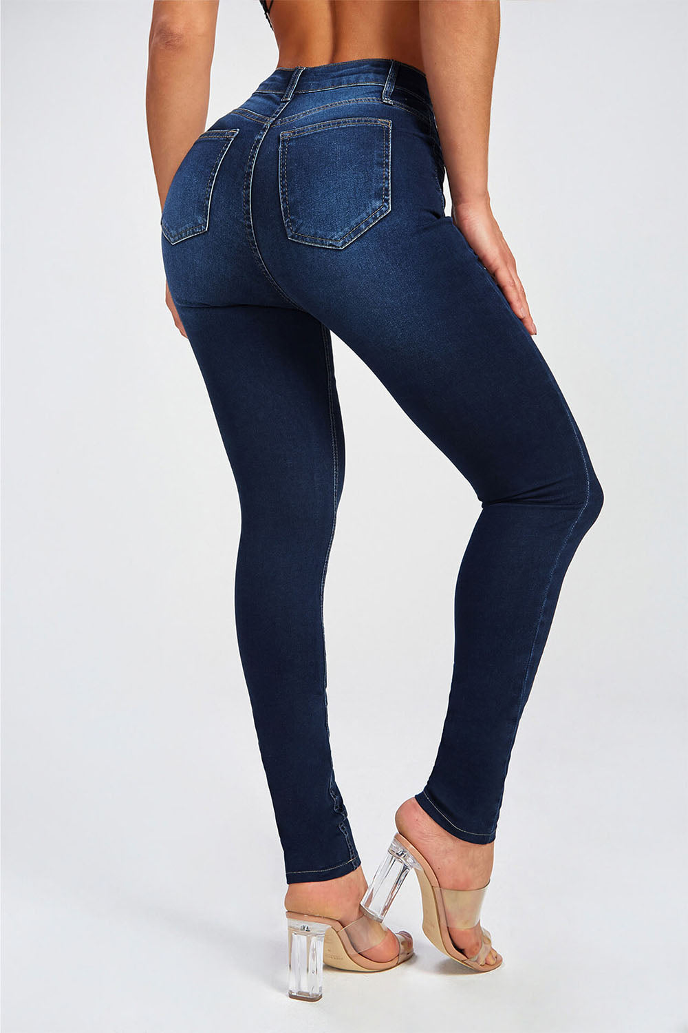 “The Neshia” Buttoned Skinny Jeans