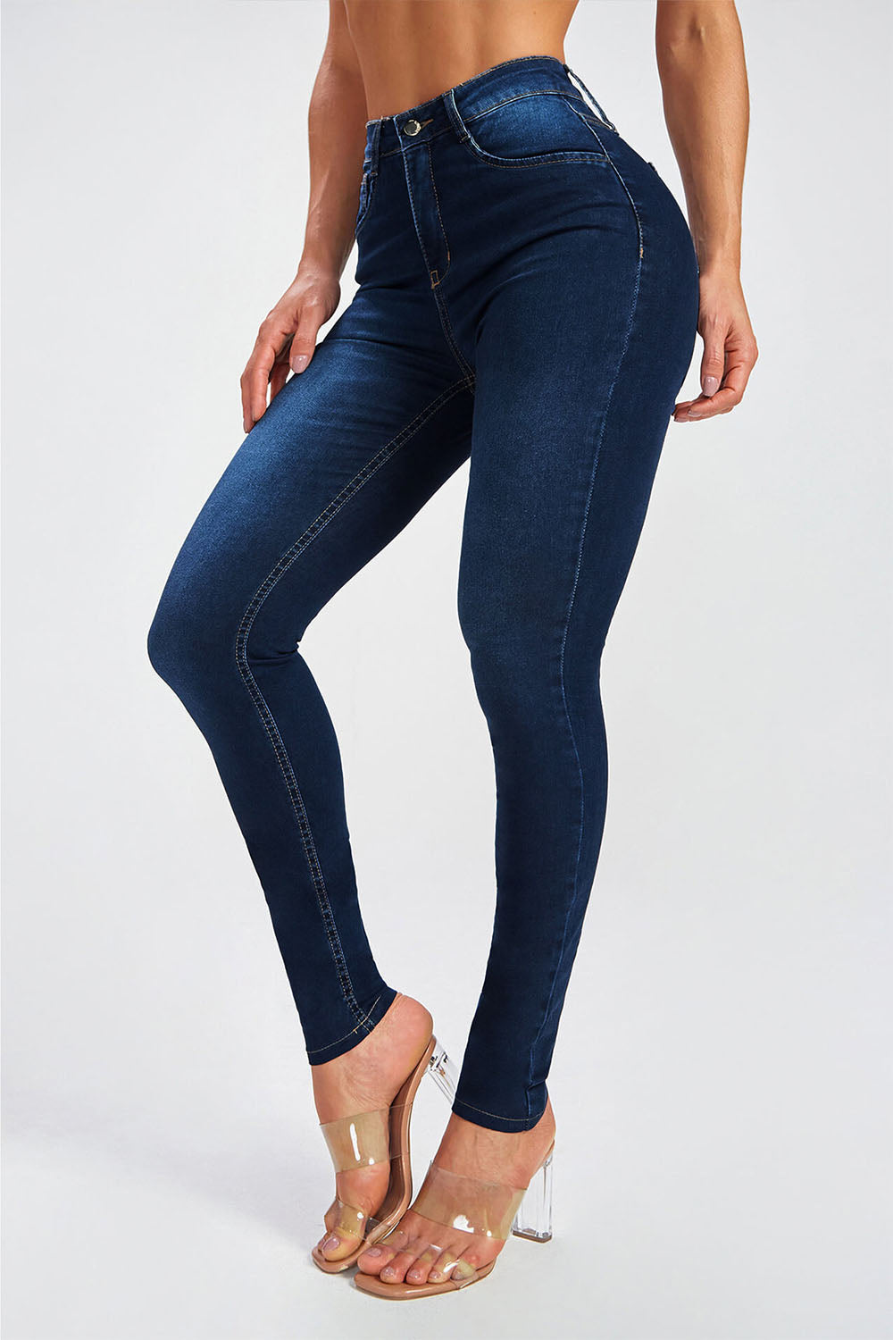 “The Neshia” Buttoned Skinny Jeans