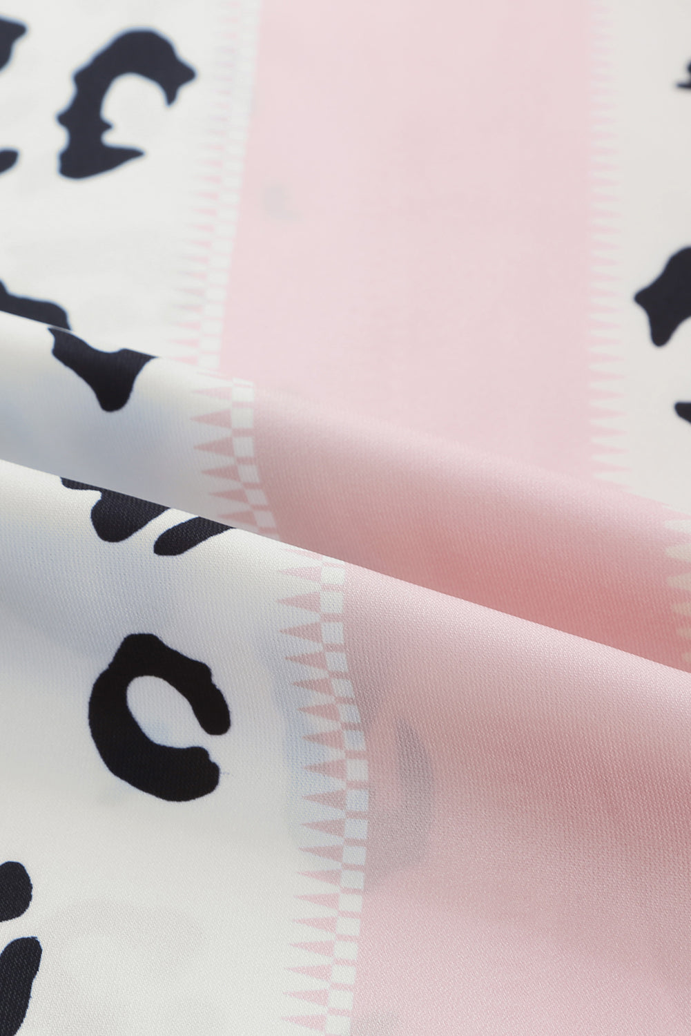 “The Pink Mooshake” Leopard Color Block Smocked Jumpsuit