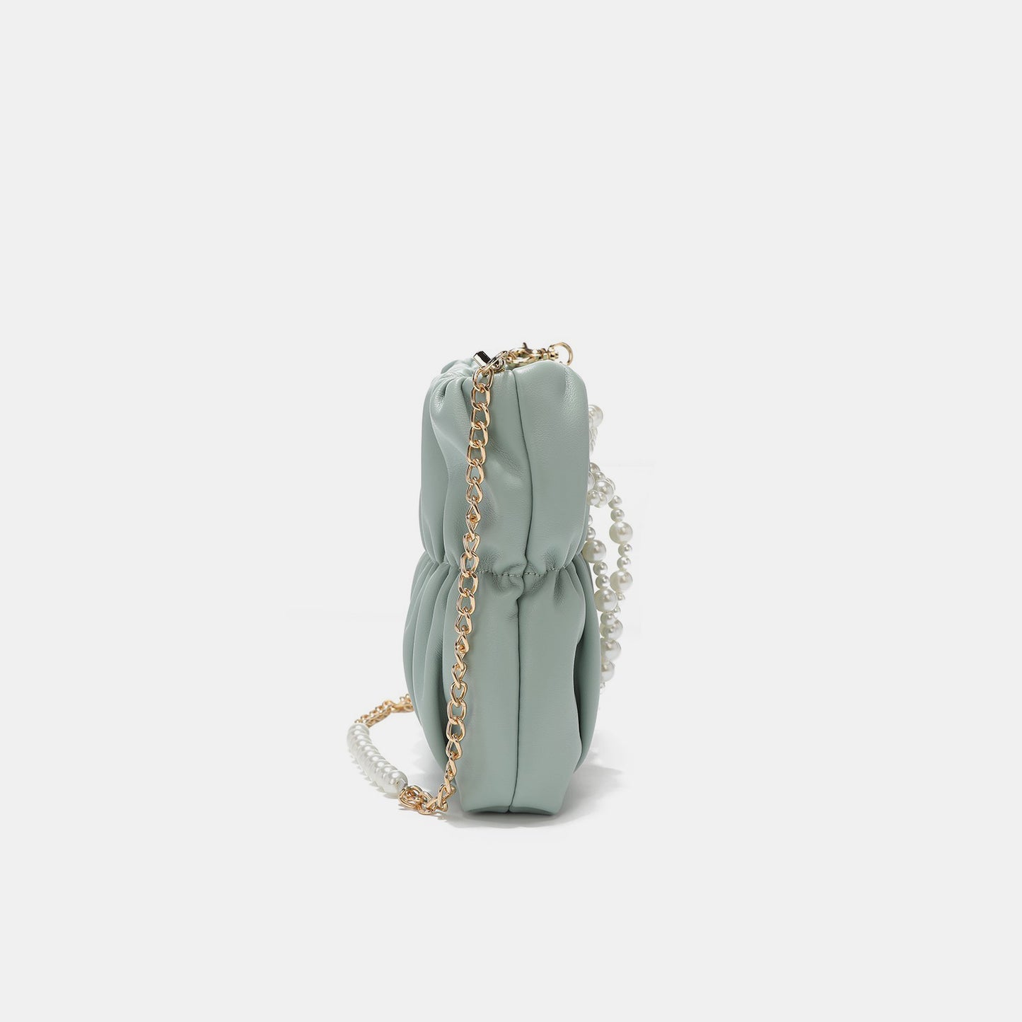 Brick Bag:Pearl Bow Chain Strap Purse
