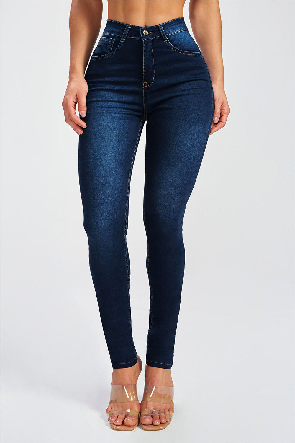 “The Neshia” Buttoned Skinny Jeans