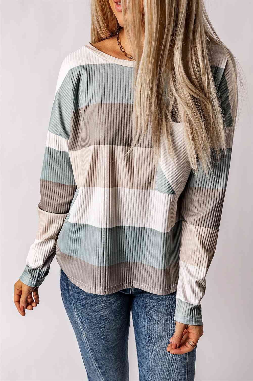 “The Wide Stripe” Top with Pocket