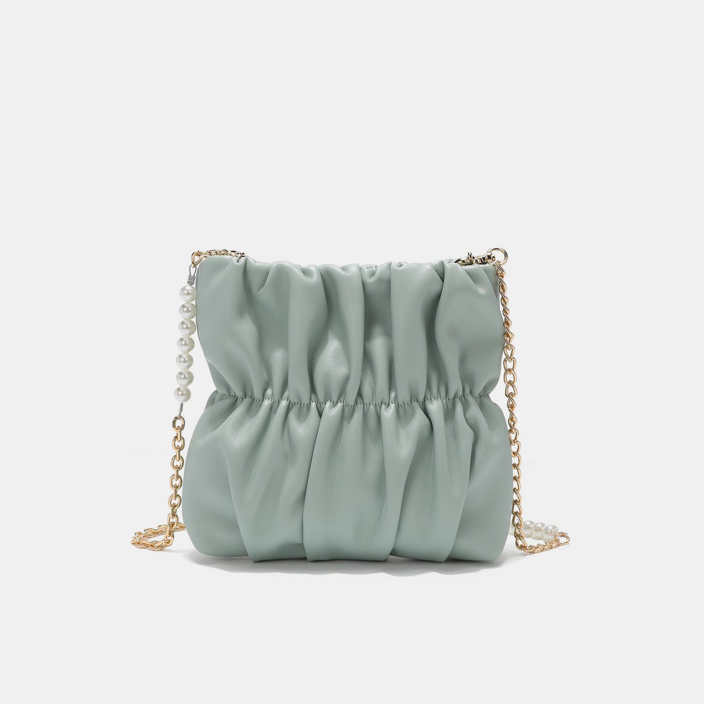 Brick Bag:Pearl Bow Chain Strap Purse