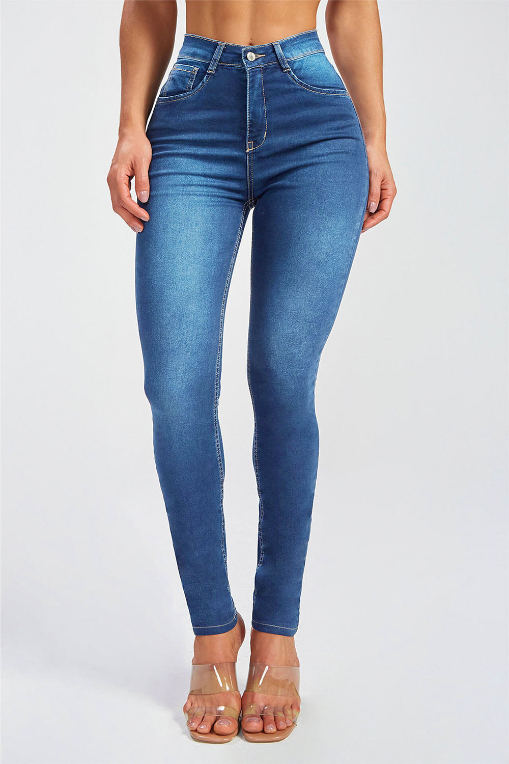 “The Neshia” Buttoned Skinny Jeans