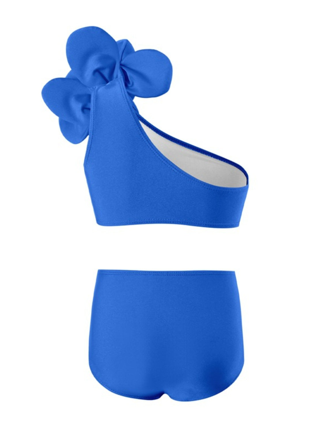 “The Kiddie Bloom” Single Shoulder Top and Brief Swim Set