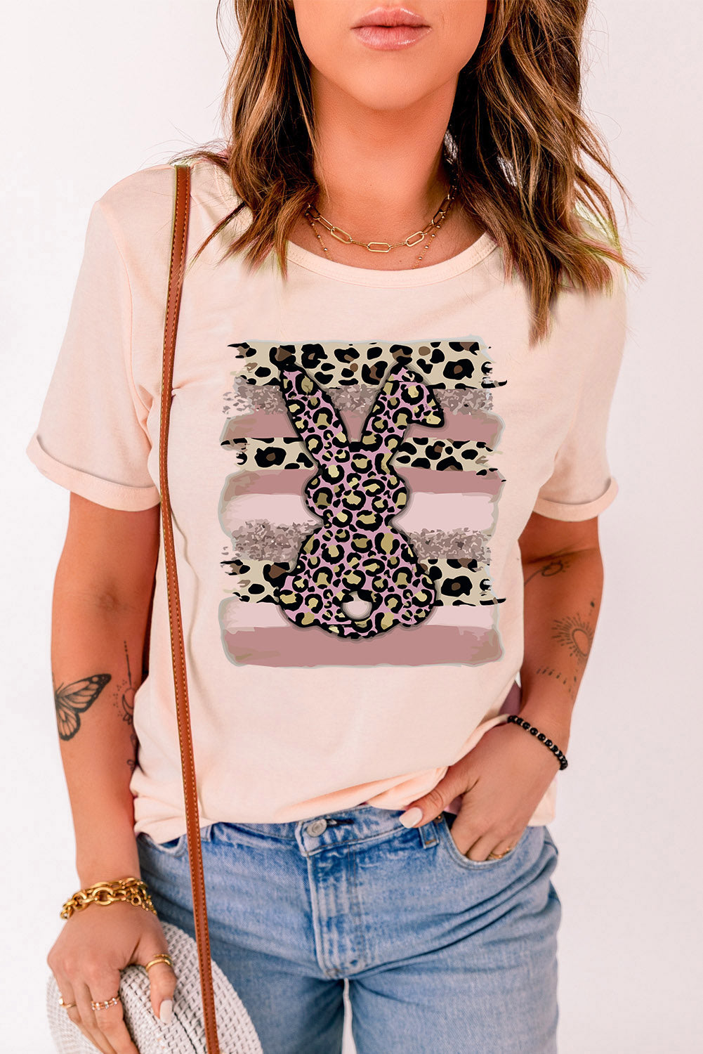 “The Easter Leopard Bunny” Graphic T-Shirt