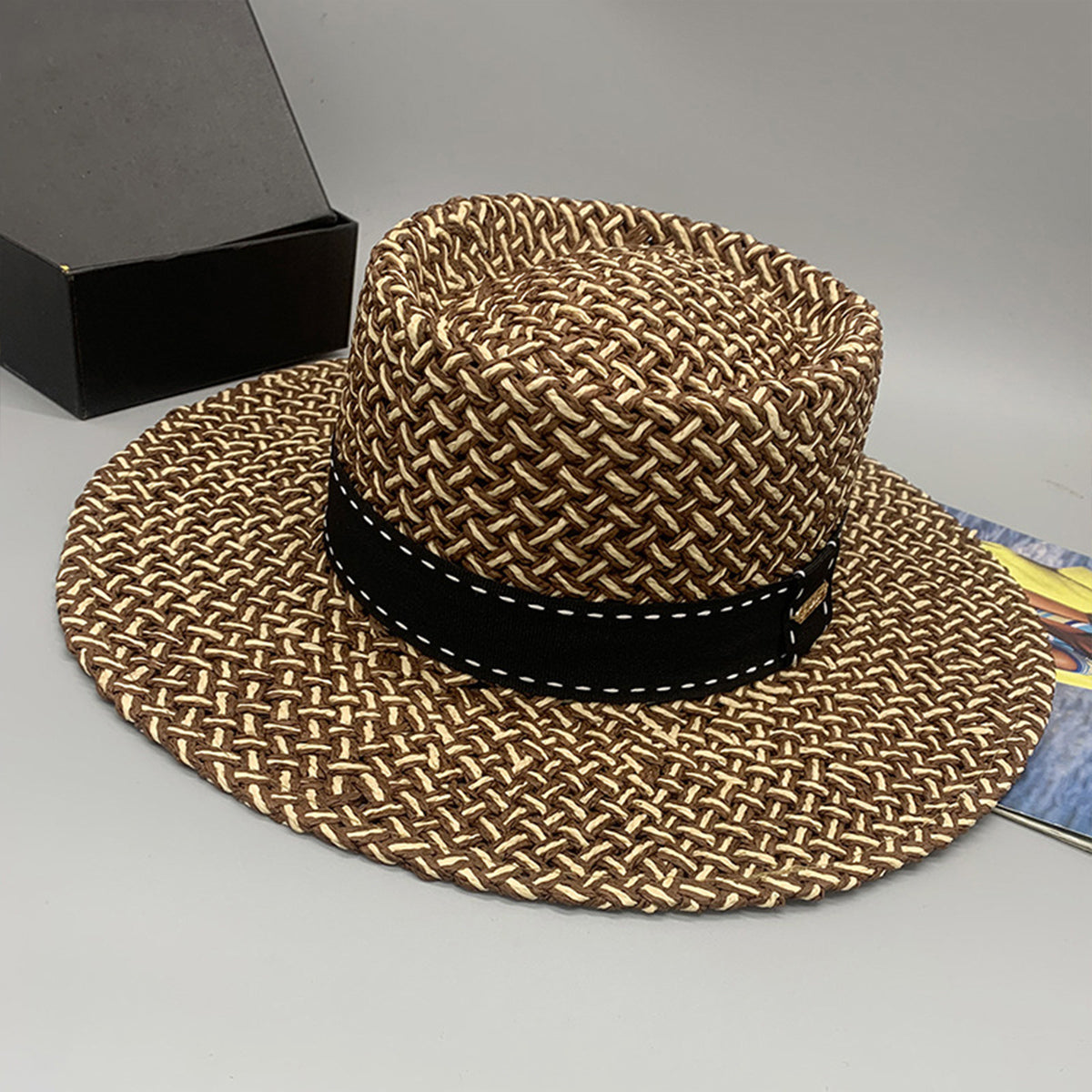 “The Perimeter” Adjustable Paper Braided Hat