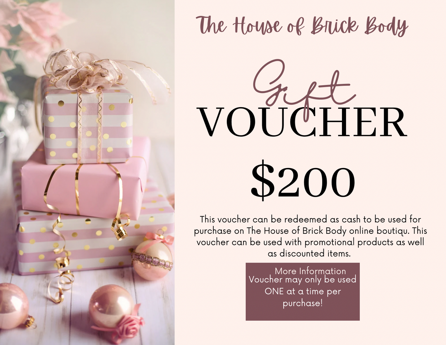 The Brick Body Brick Buck Voucher