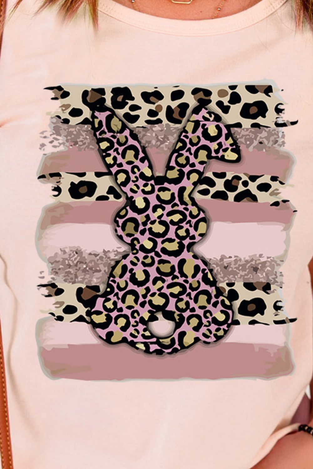 “The Easter Leopard Bunny” Graphic T-Shirt