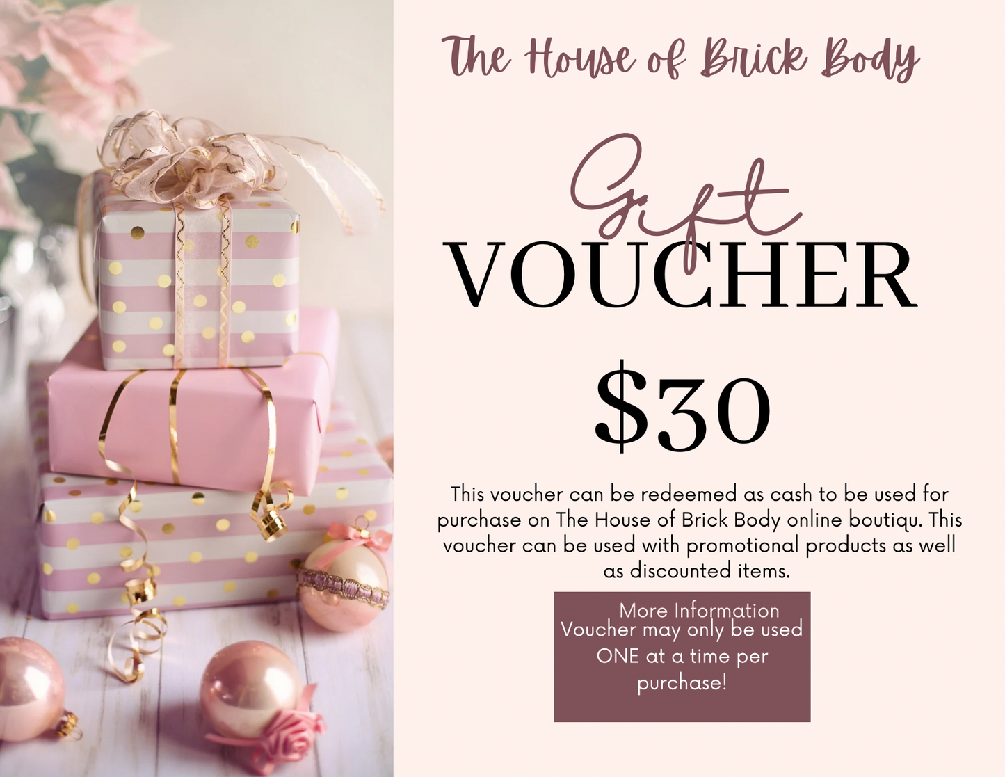 The Brick Body Brick Buck Voucher