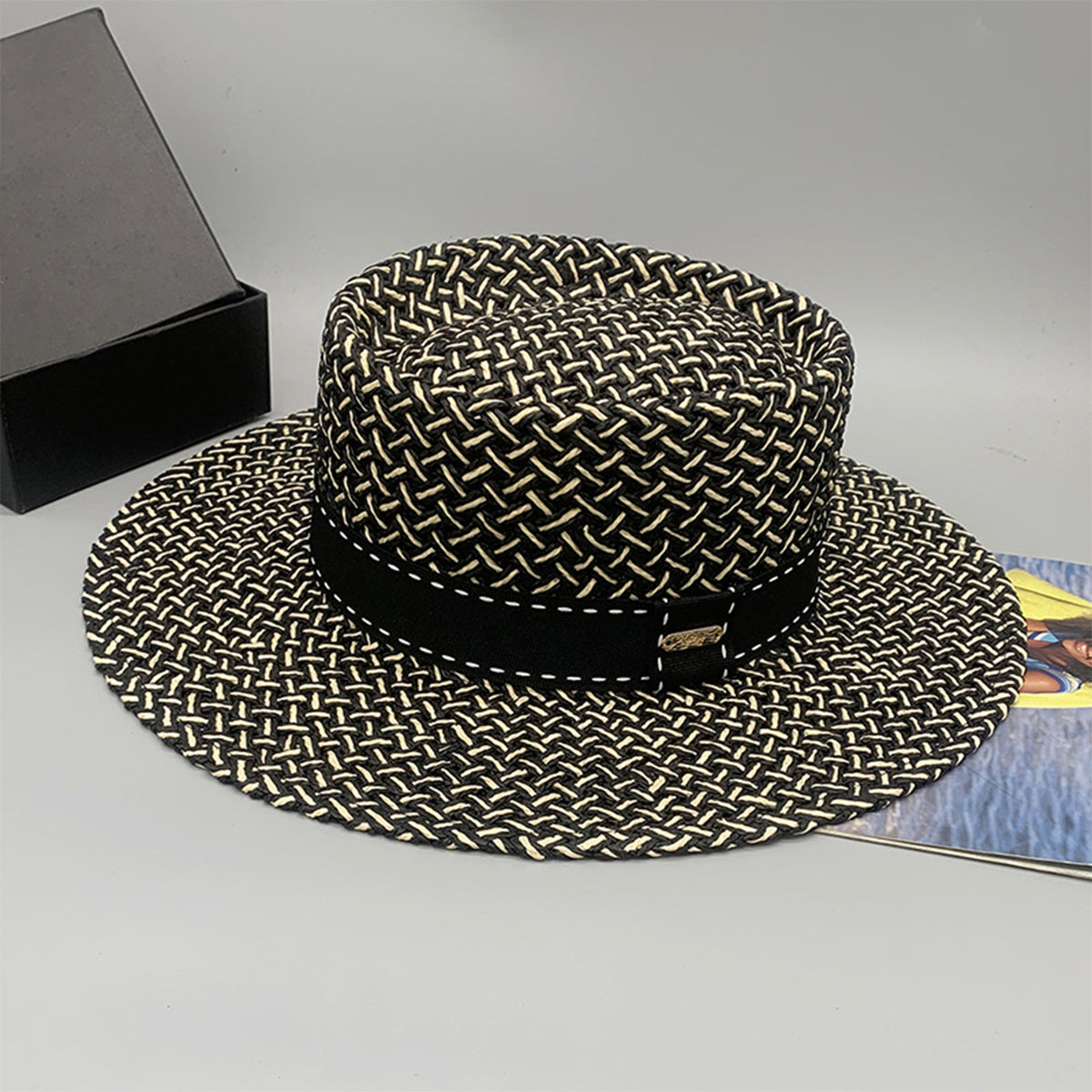 “The Perimeter” Adjustable Paper Braided Hat