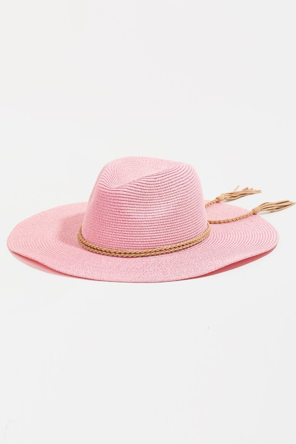 “The Fame” Straw Braided Rope Strap Fedora Hat