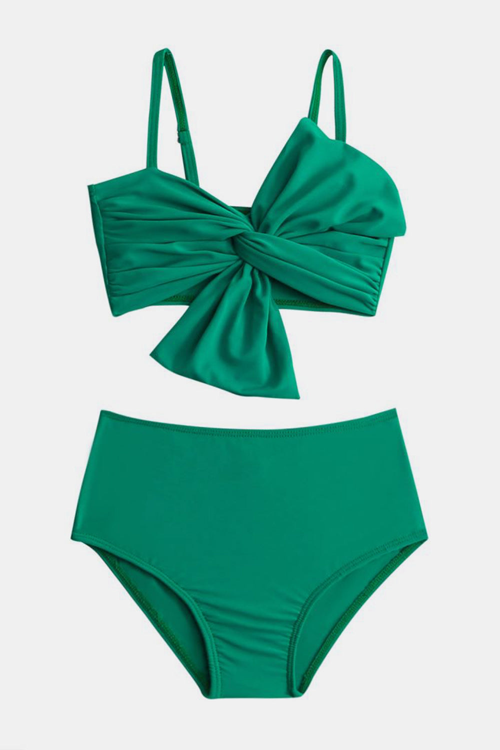 “The Kiddie Bongo” Twisted Spaghetti Strap Two-Piece Swim Set