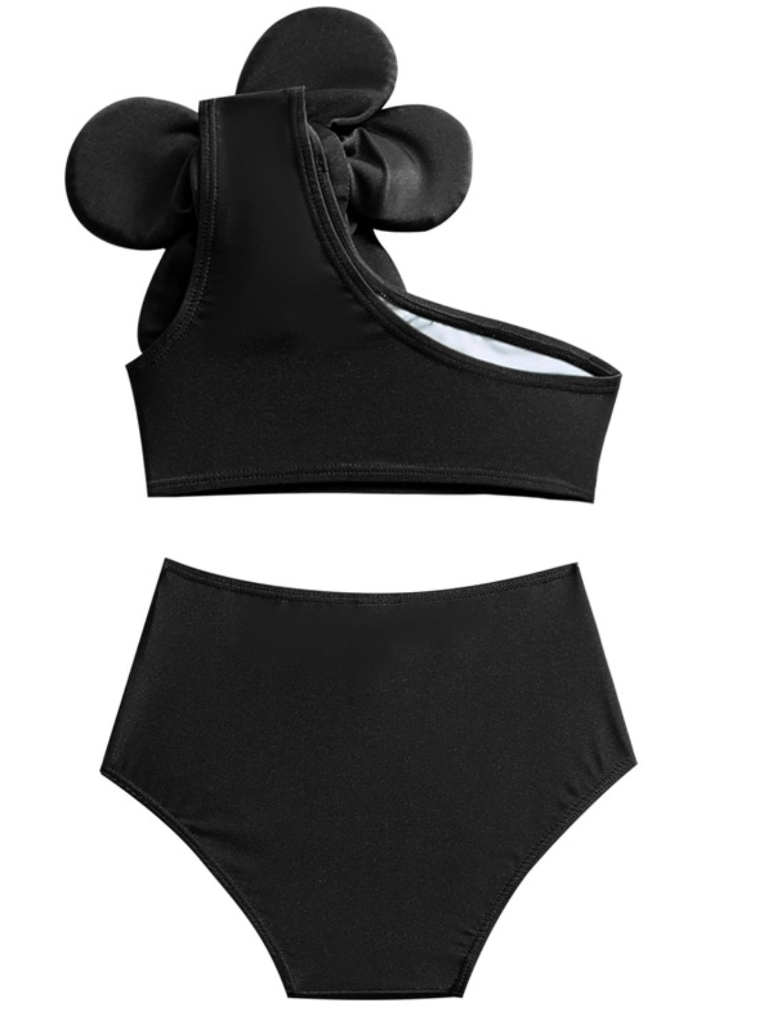 “The Kiddie Bloom” Single Shoulder Top and Brief Swim Set