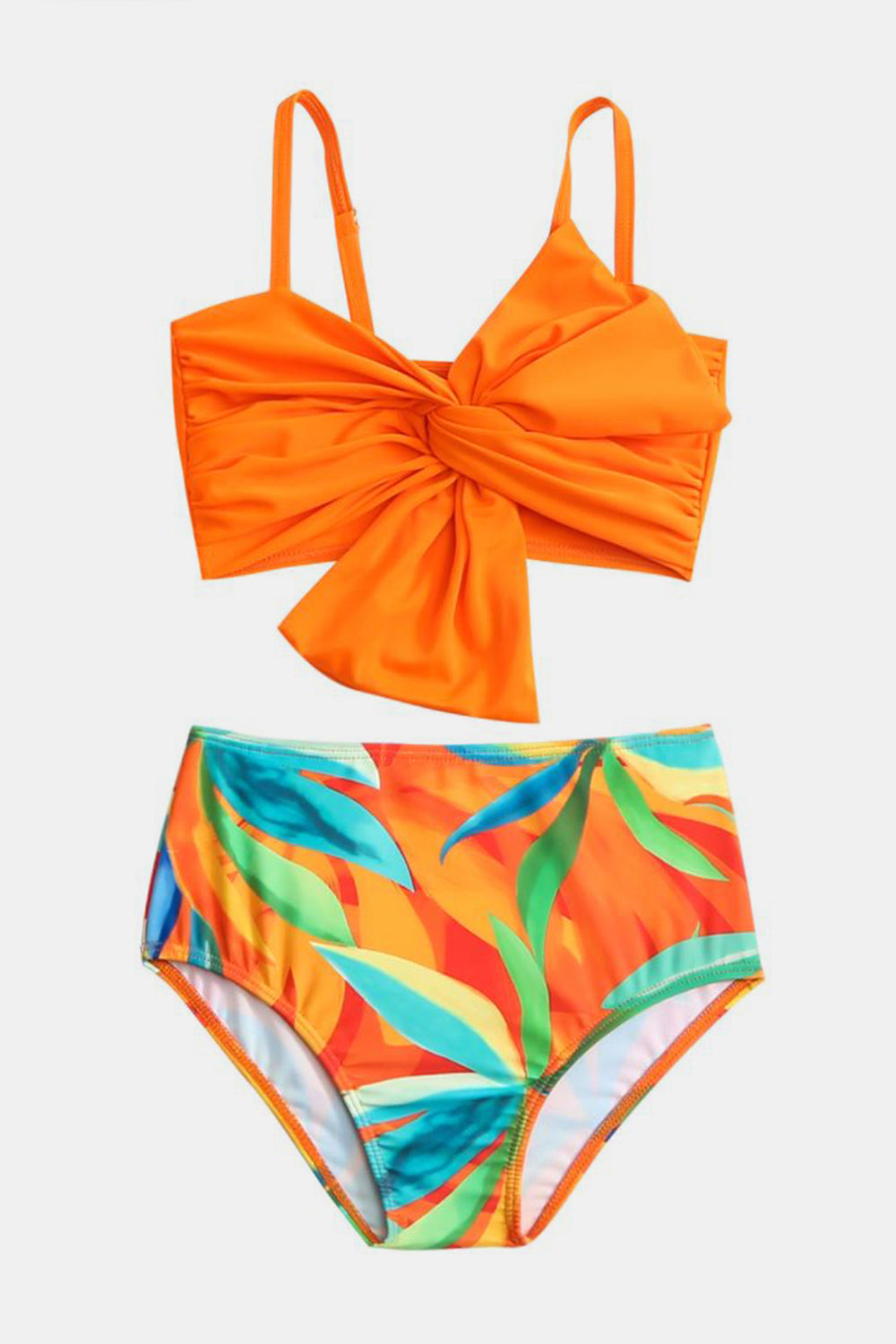 “The Kiddie Picasso” Twisted Spaghetti Strap Two-Piece Swim Set