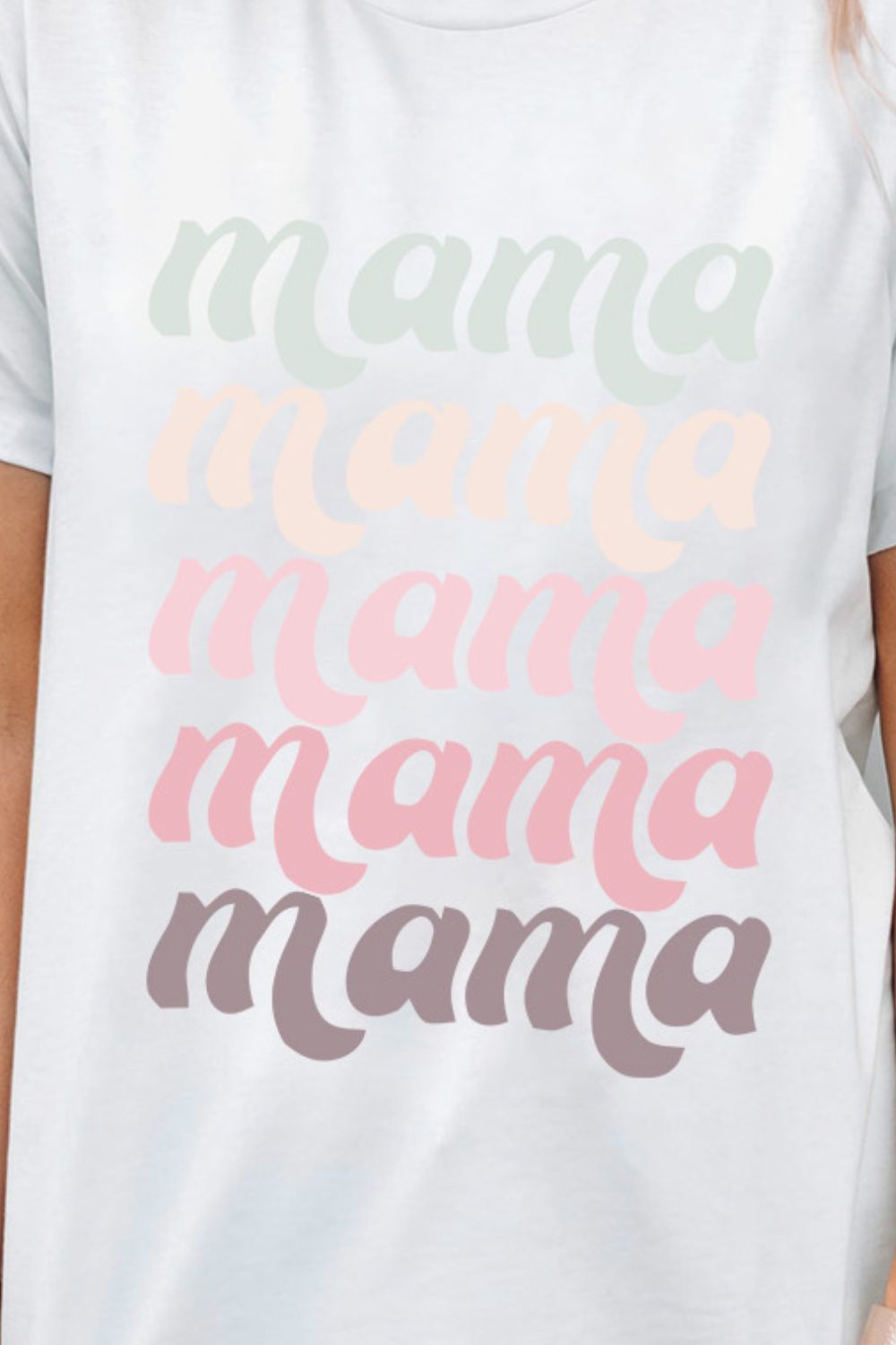 “The Deliberate MAMA” Graphic Contrast Tee Shirt