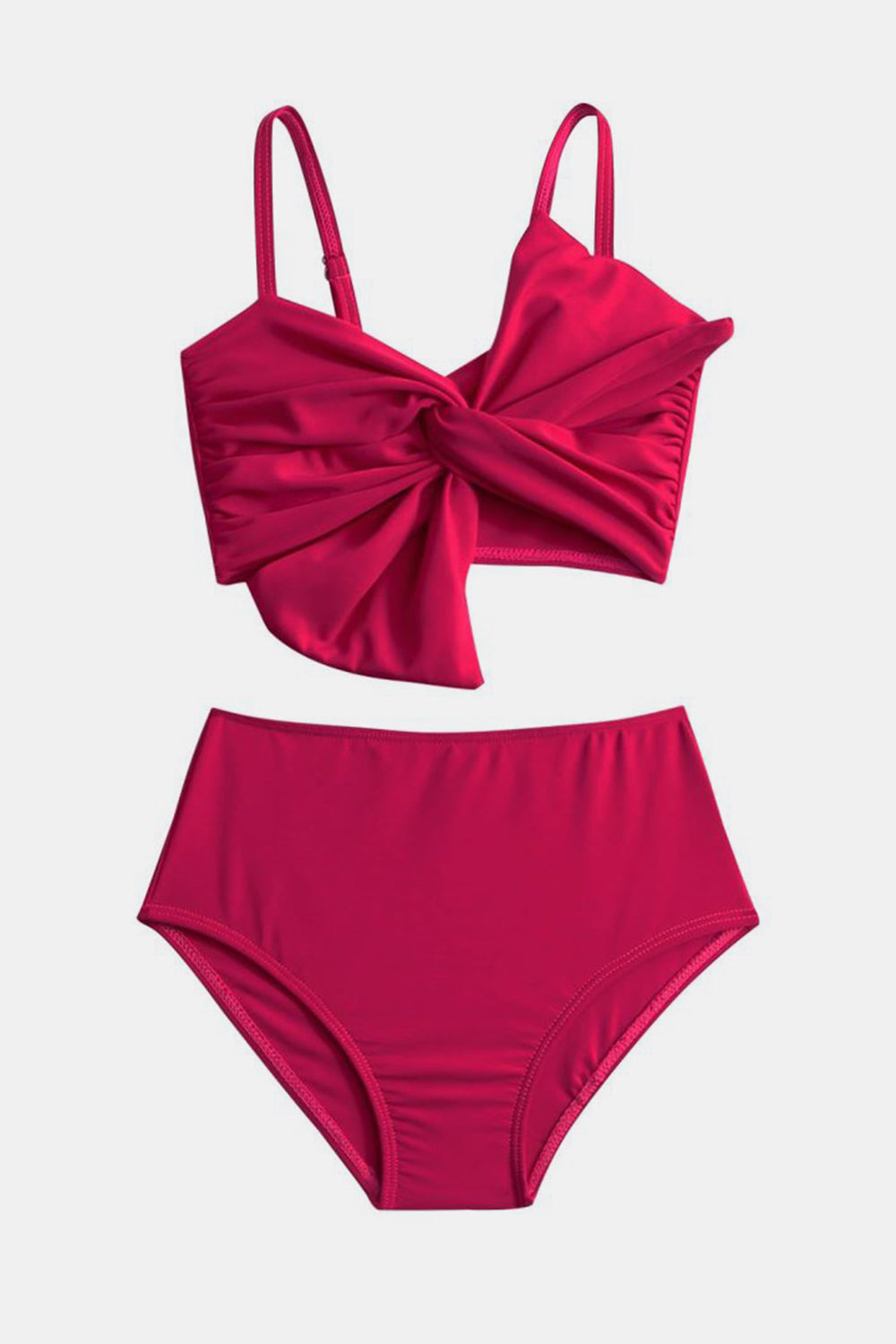 “The Kiddie Bongo” Twisted Spaghetti Strap Two-Piece Swim Set