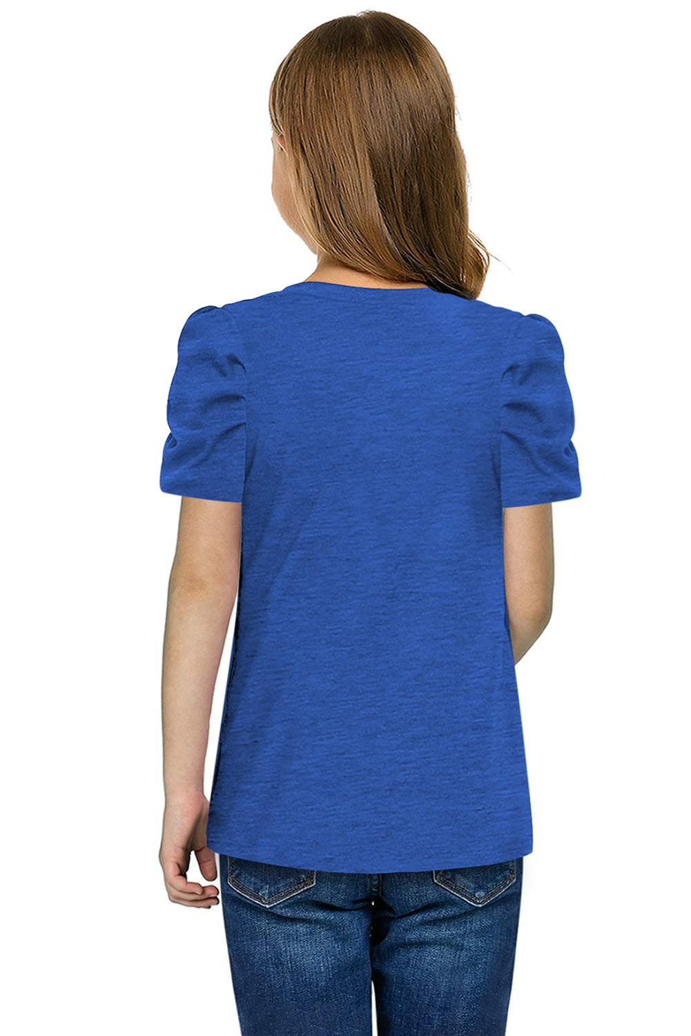 Round Neck Puff Sleeve T-Shirt