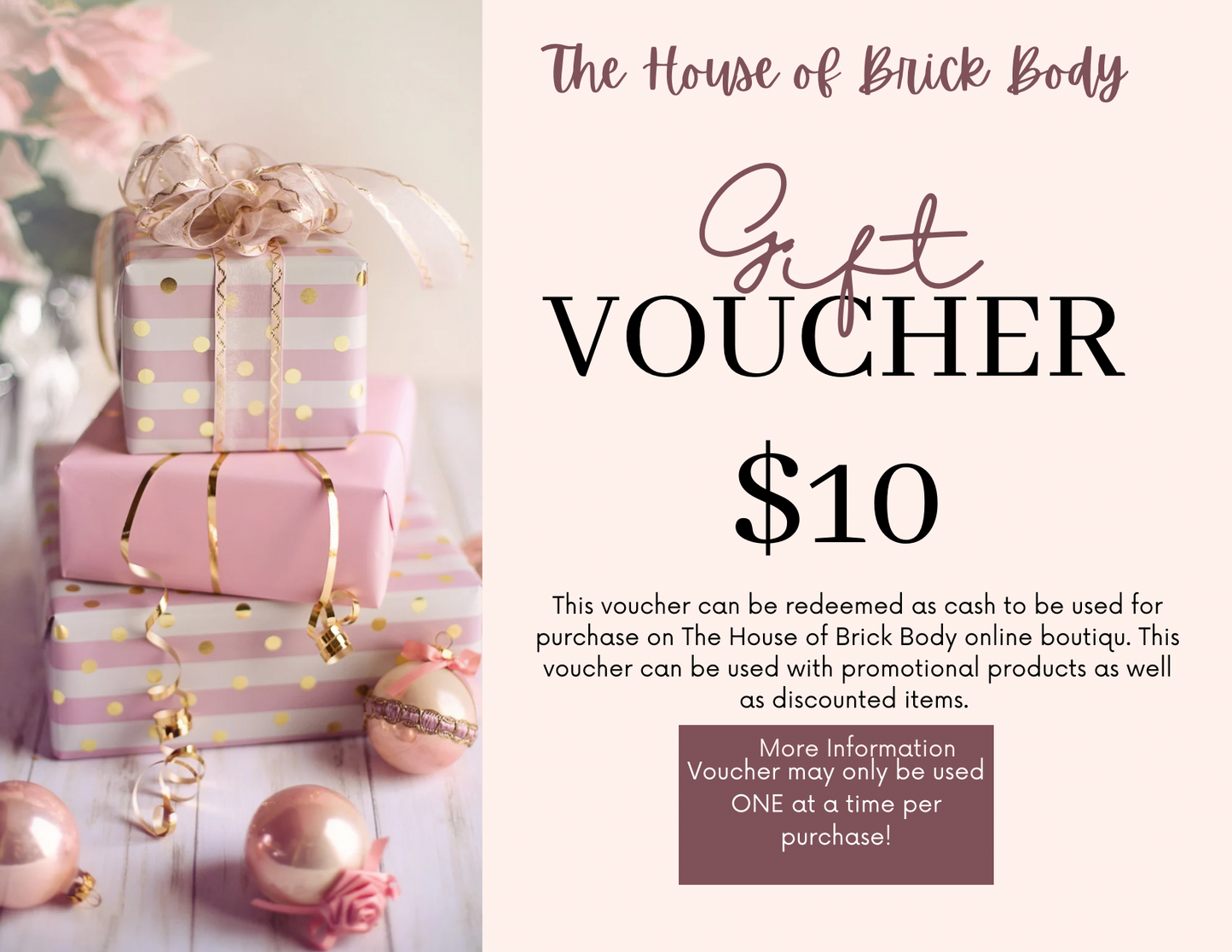 The Brick Body Brick Buck Voucher