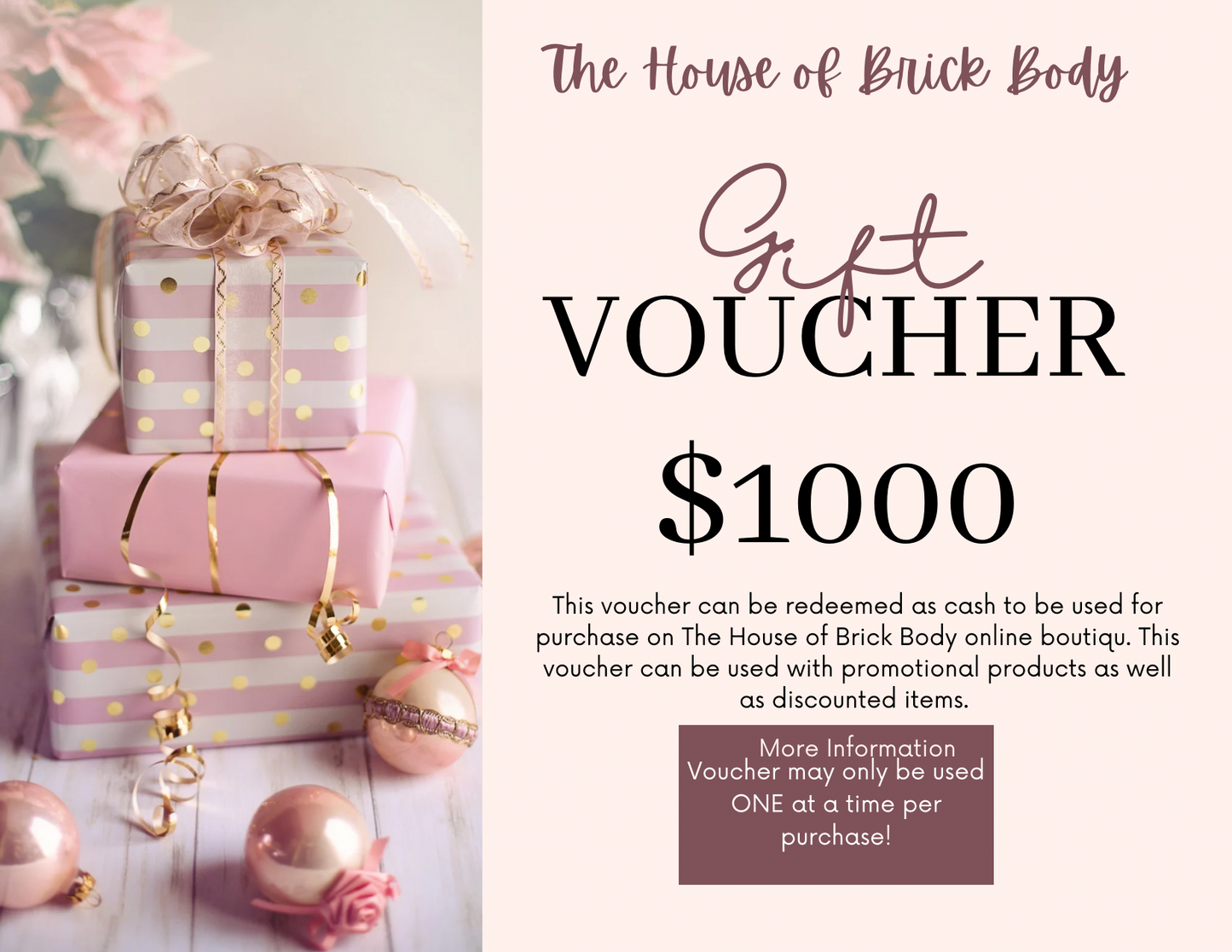 The Brick Body Brick Buck Voucher