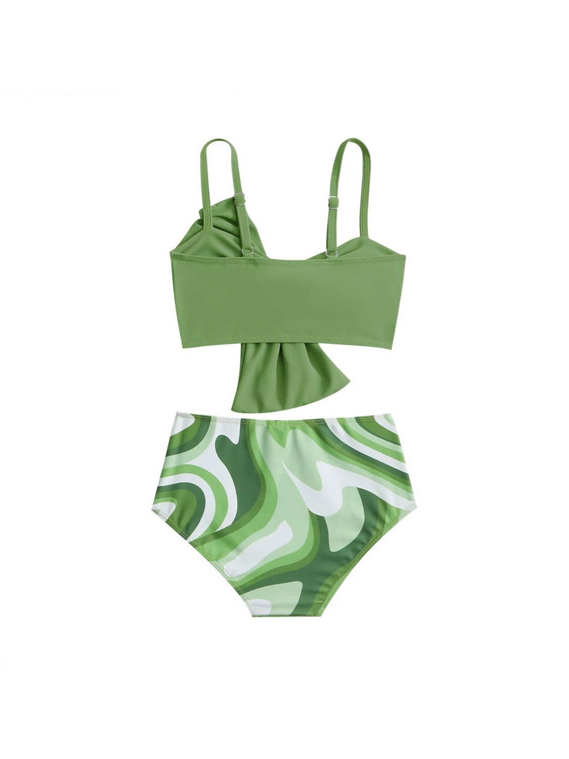 “The Kiddie Picasso” Twisted Spaghetti Strap Two-Piece Swim Set