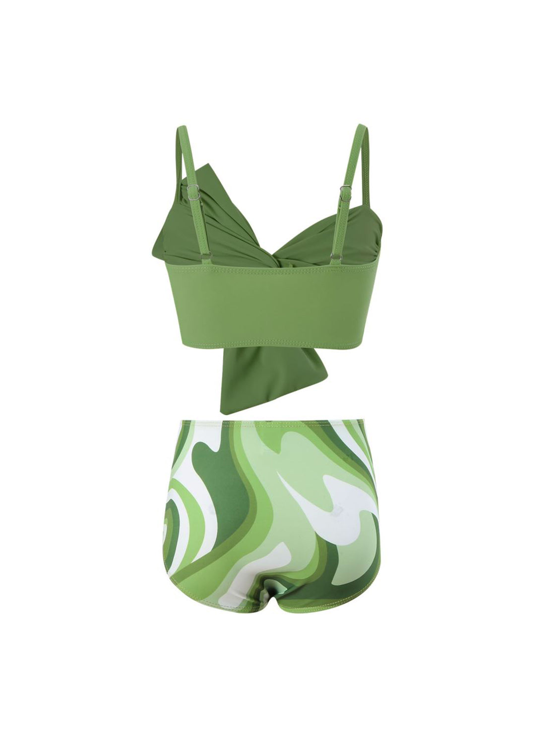 “The Kiddie Picasso” Twisted Spaghetti Strap Two-Piece Swim Set