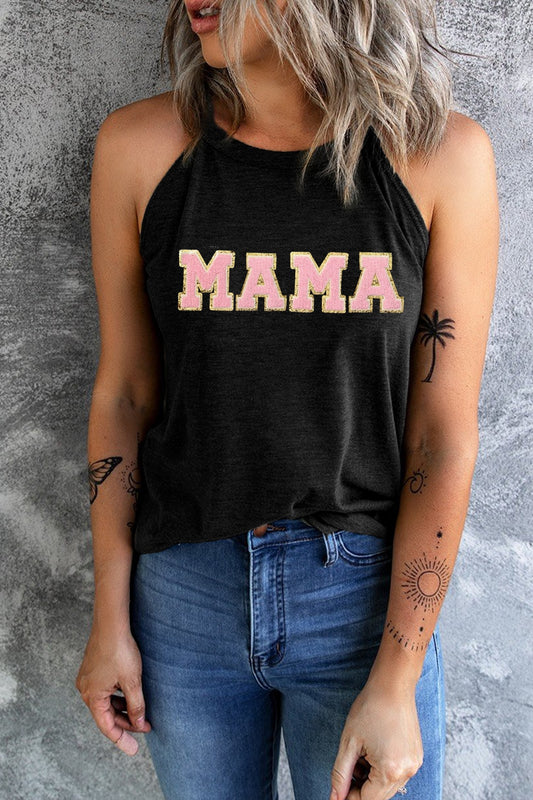 The Neon MAMA” Round Neck Tank