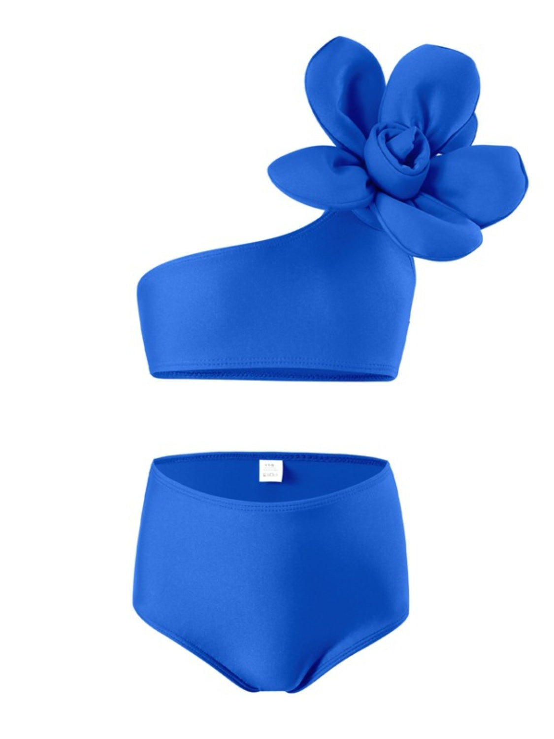 “The Kiddie Bloom” Single Shoulder Top and Brief Swim Set