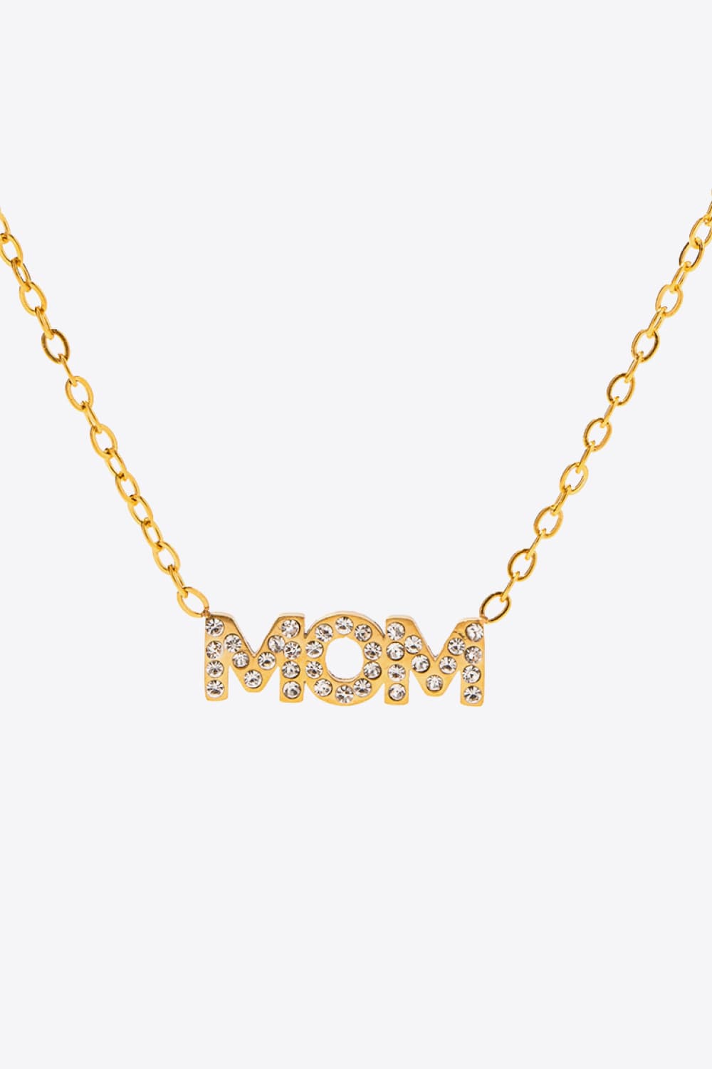 Brick Bling:”MOM”Stainless Steel Necklace