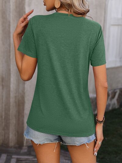 “The Complete Comfort” Heathered Round Neck Short Sleeve T-Shirt