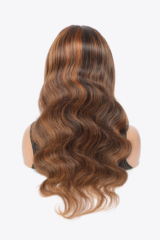 “Brick Bundles:Caramel Dripping In My Bed” 18" #P4/27 13x4 Lace Front Wigs Hightlight Human Hair Body Wave150% Density