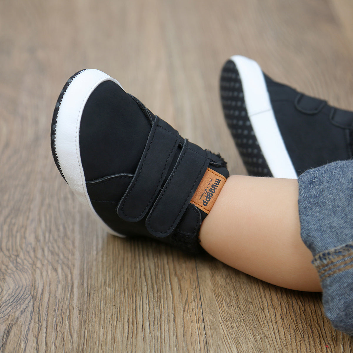 Baby Brick: Fuzzy Velcro Kid Sneakers