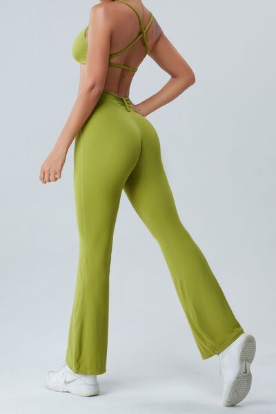 “The downward Spiral” Ruched High Waist Active Pants