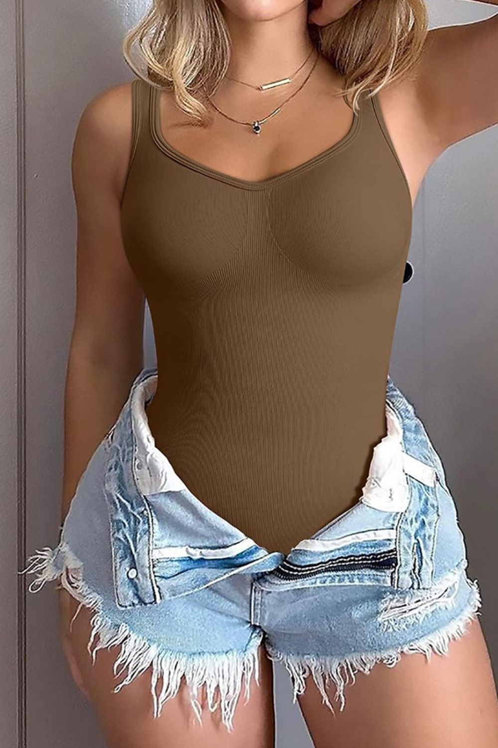 Wide Strap Active Bodysuit