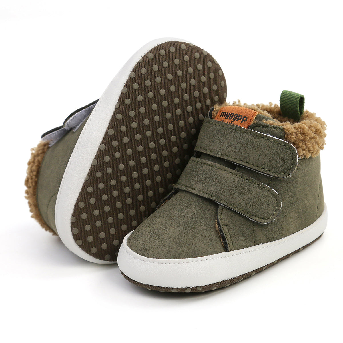 Baby Brick: Fuzzy Velcro Kid Sneakers