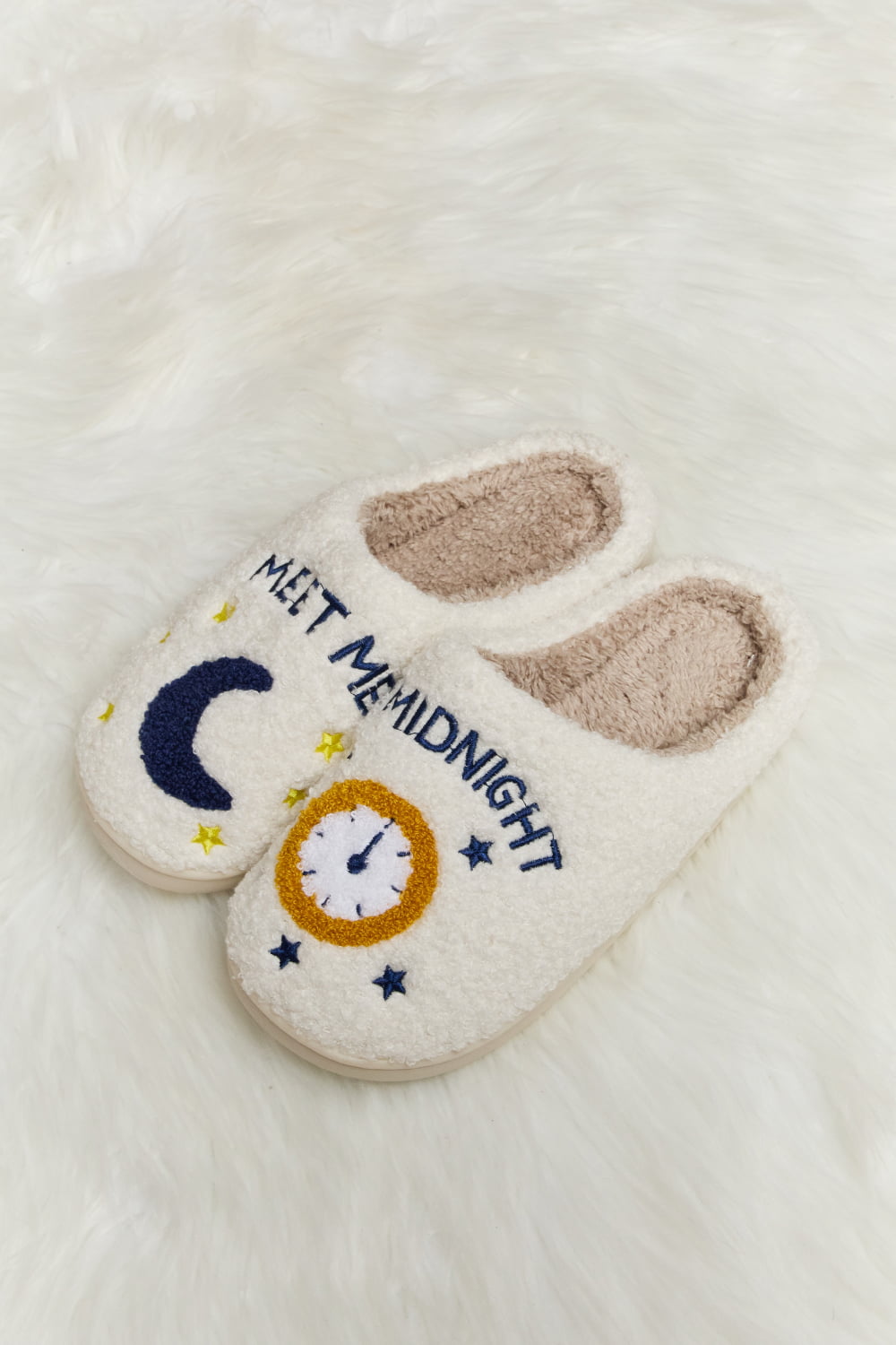 “The Every Slip” Printed Plush Slide Slippers