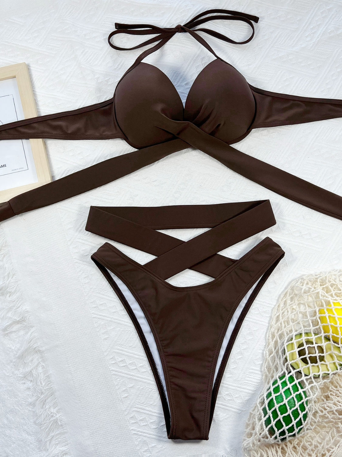 “The Crisscross” Halter Neck Bikini Set