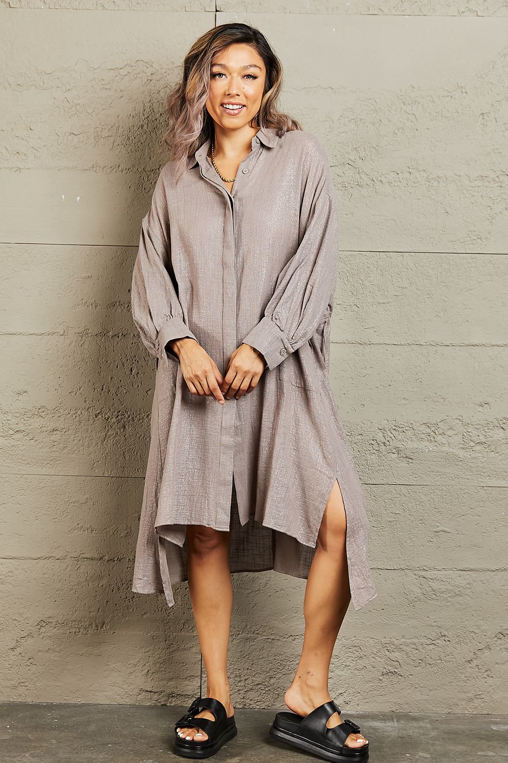 “The Hold Me Close” Button Down Dress