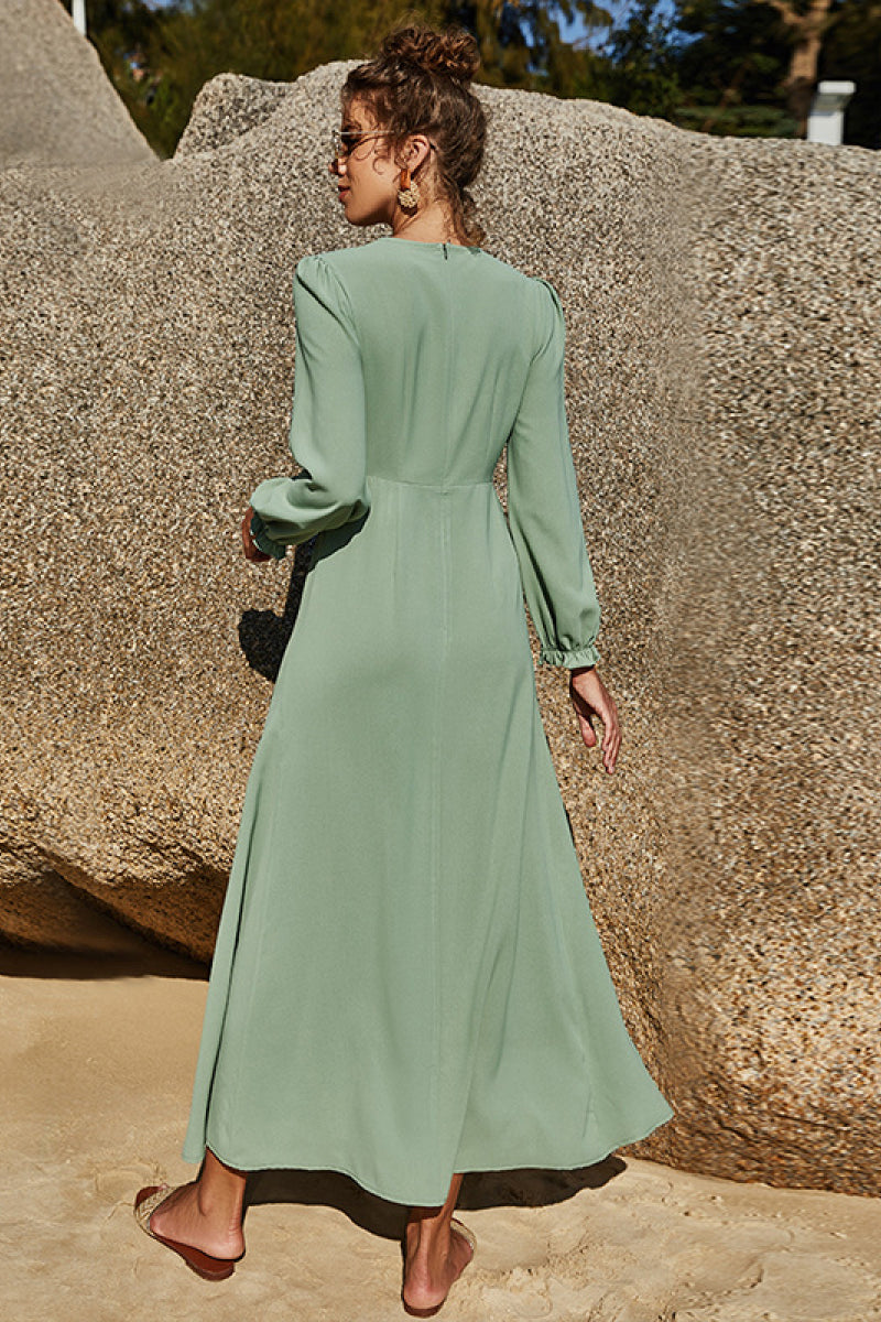 “The Parrish” Puff Sleeve Flounce Dress