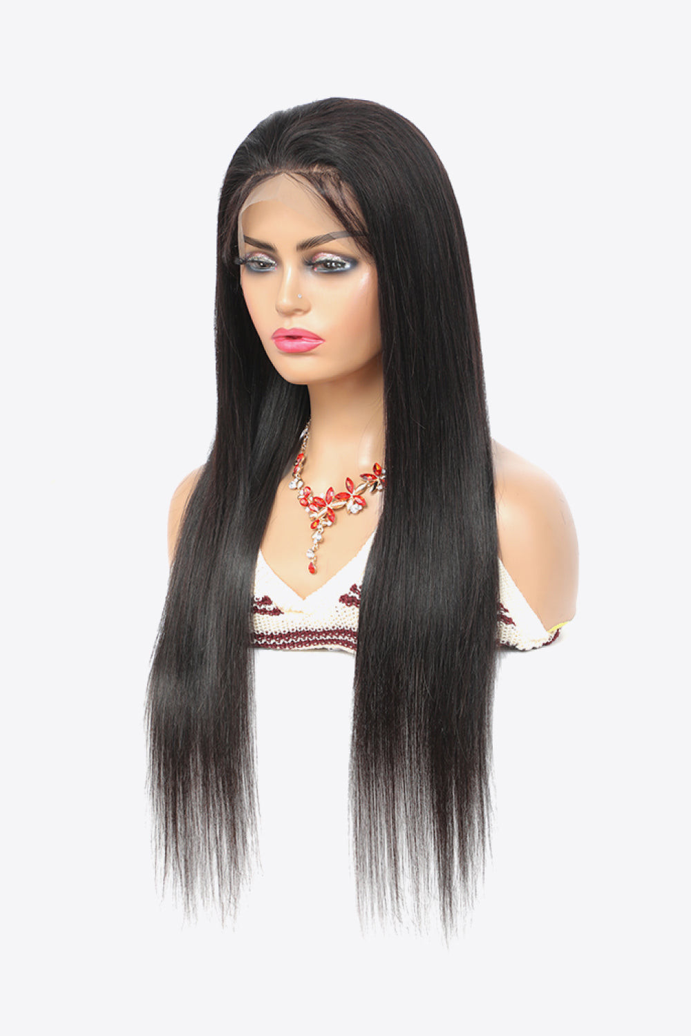 “Brick Bundle: India” 18" 13x4 Lace Front Wigs Virgin Hair Natural Color 150% Density