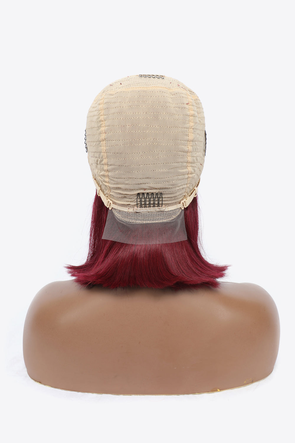 “Brick Bundles:Shelly” 12" 155g #99J Lace Front Wigs Human Hair 150% Density