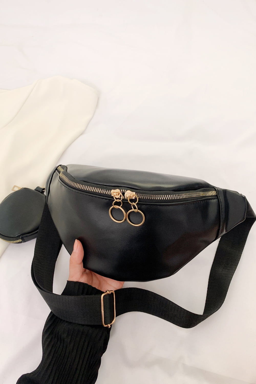 Leather Sling Bag with Small Purse